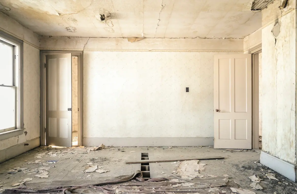 Waste disposal crew managing a cleanout project in South Jacksonville